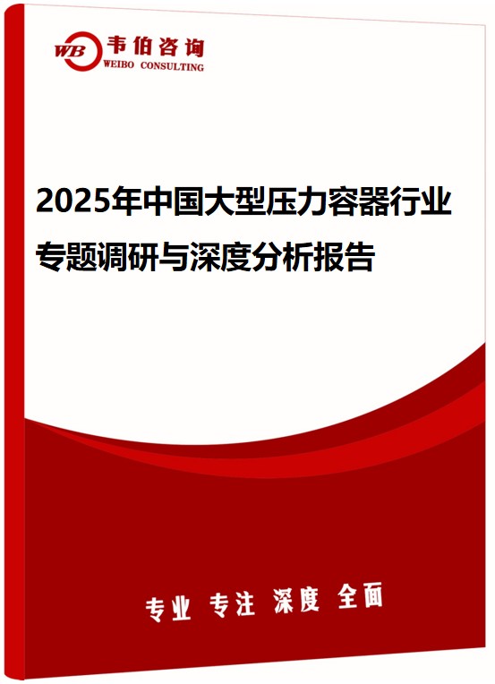2025年中国大型压力容器行业专题调研与深度分析报告