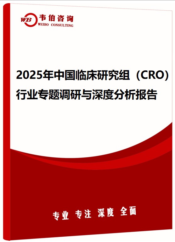2025年中国临床研究组织（CRO）行业专题调研与深度分析报告