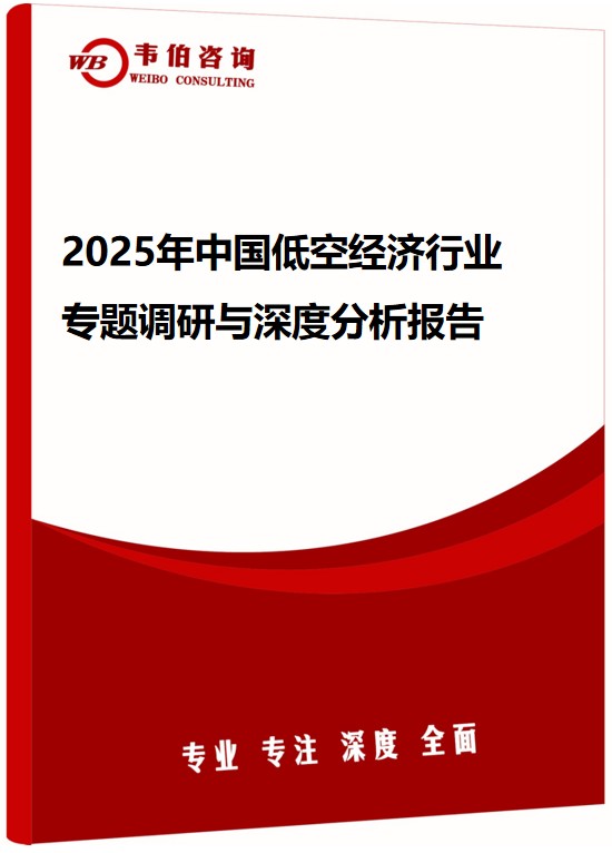 2025年中国低空经济行业专题调研与深度分析报告