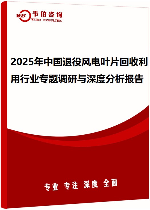 2025年中国退役风电叶片回收利用行业专题调研与深度分析报告
