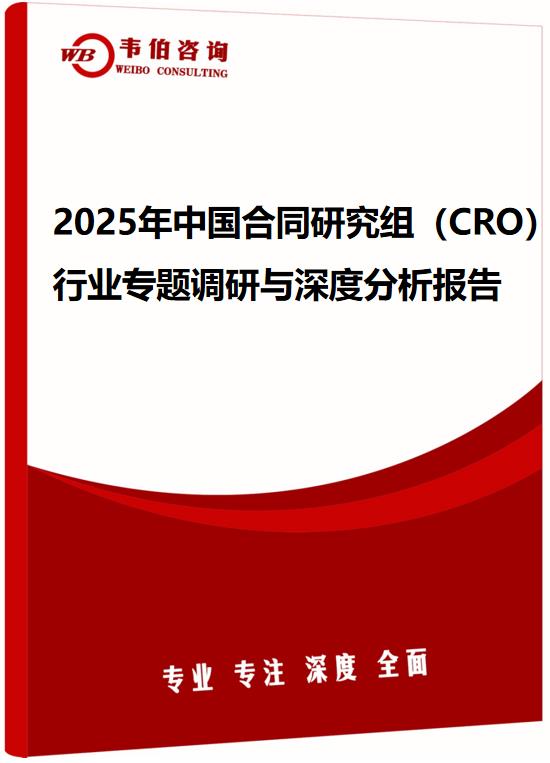 2025年中国合同研究组织（CRO）行业专题调研与深度分析报告