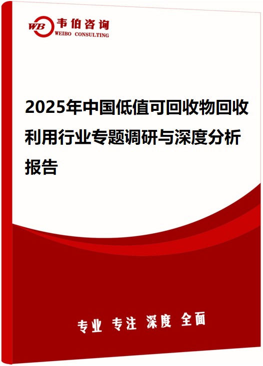 2025年中国低值可回收物回收利用行业专题调研与深度分析报告
