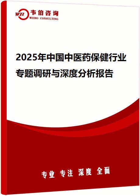 2025年中国中医药保健行业专题调研与深度分析报告