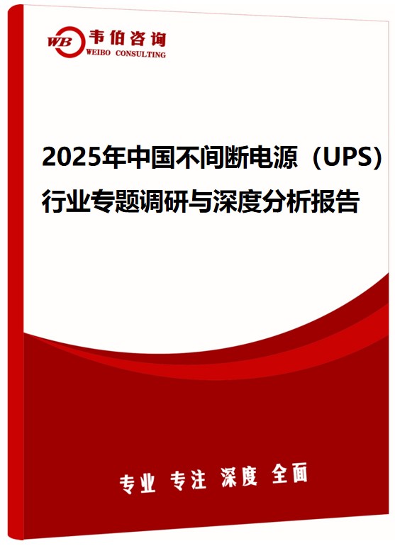 2025年中国不间断电源（UPS）行业专题调研与深度分析报告