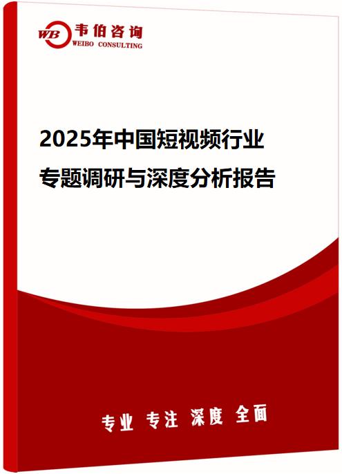 2025年中国短视频行业专题调研与深度分析报告