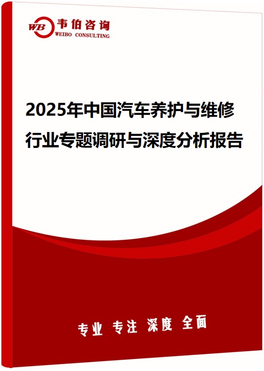 2025年中国汽车养护与维修行业专题调研与深度分析报告